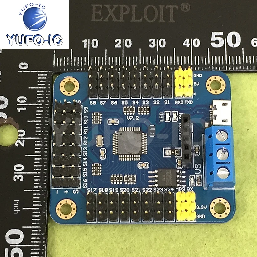 

Free Ship 1pcs USC-24 R3 Mini USB 24 Servo Control Board Rudder Servo Wire Feeding Micro USB 16Servo Control USC-1