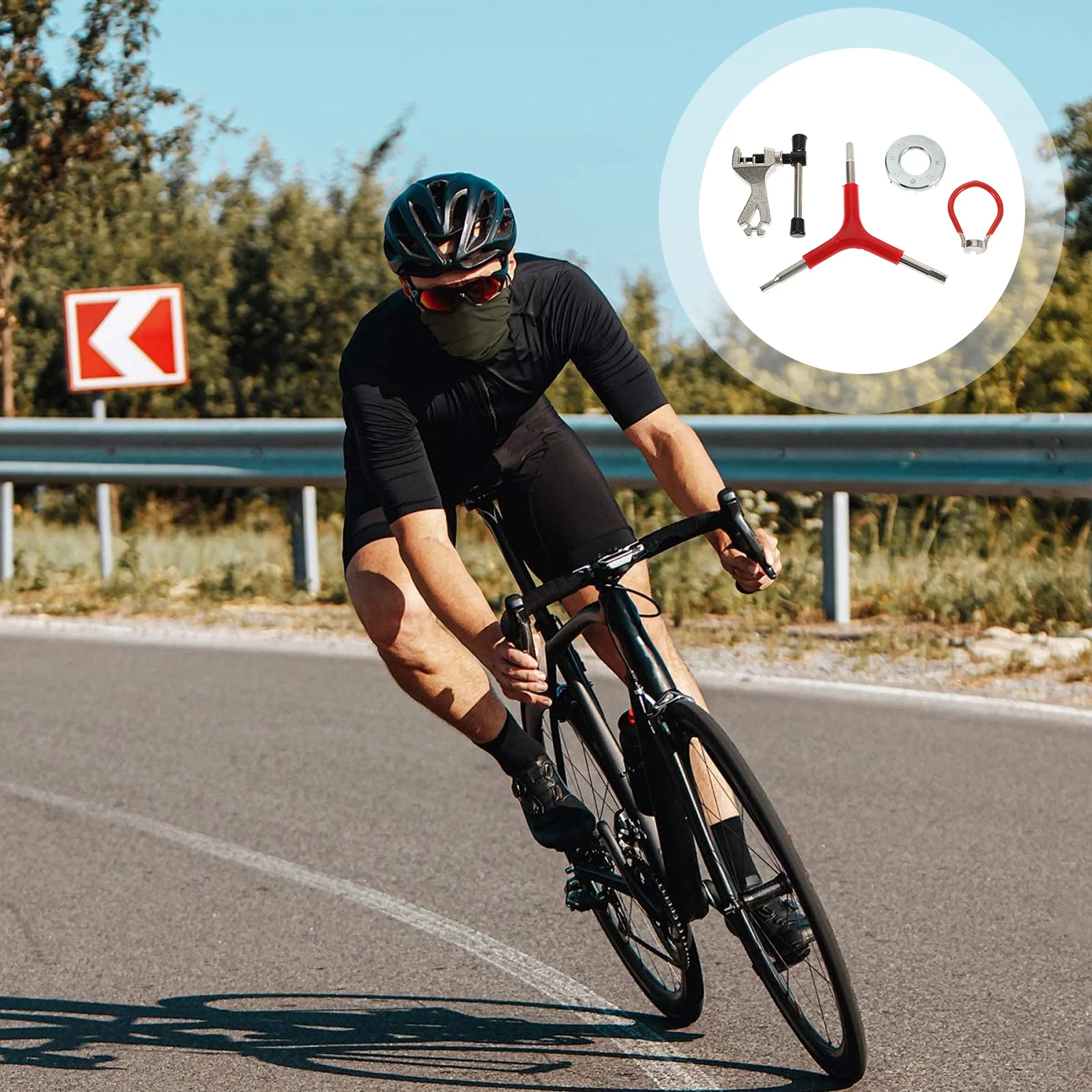 

1Set Mountain Bike Spoke Wrench Portable Bicycle Tool for Wheel True Adjustment and Repair Kit Tool Bike Speak