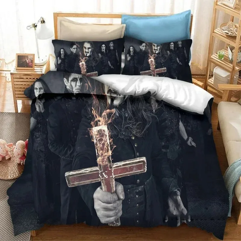 3D Print Powerwolf Bedding Set Pillowcase Band Duvet Cover Double Twin Full Queen King Adult Kids Quilt Cover