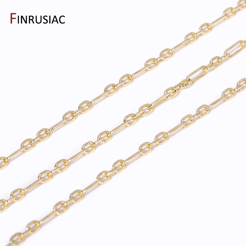 14K Gold Plated Brass Square Thin Chains High Quality Spool Chains For DIY Necklace Bracelet Supplies Jewelry Making Chains