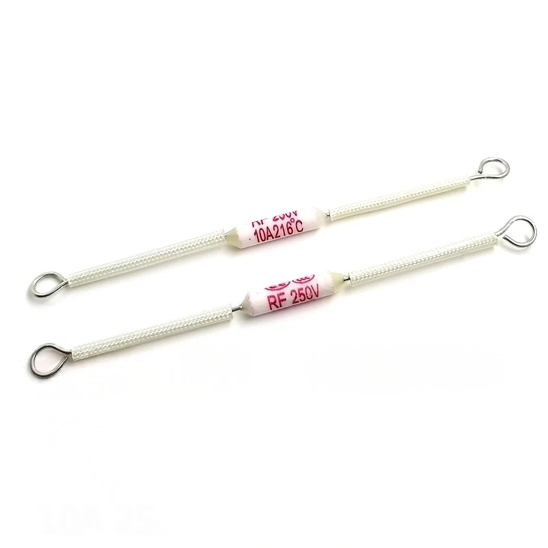 2PCS Rice Cooker Ceramic Overheating Fuse RF Temperature Fuse Tube 250V 10A 20A 130-240 Degrees ℃