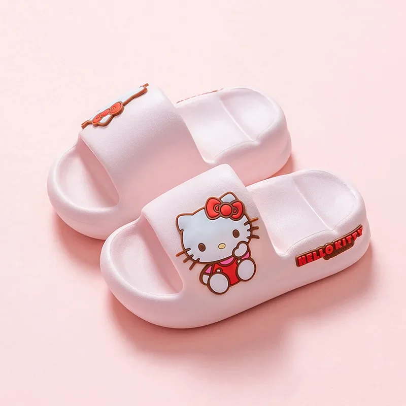 Summer Kids Home Shoes Flip Flops Baby Girls Slippers for Children Cartoon Unicorn Bathroom Antislip Thick Sole Slides 2-8 Years