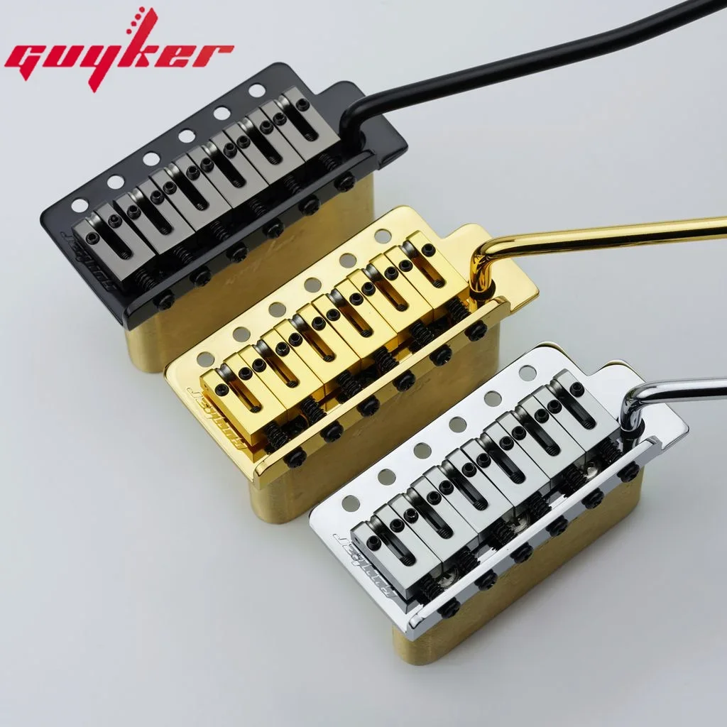 GUYKER Electric Guitar Tremolo Bridge Brass Saddle & Brass base & Spring For ST Guitar GG1001