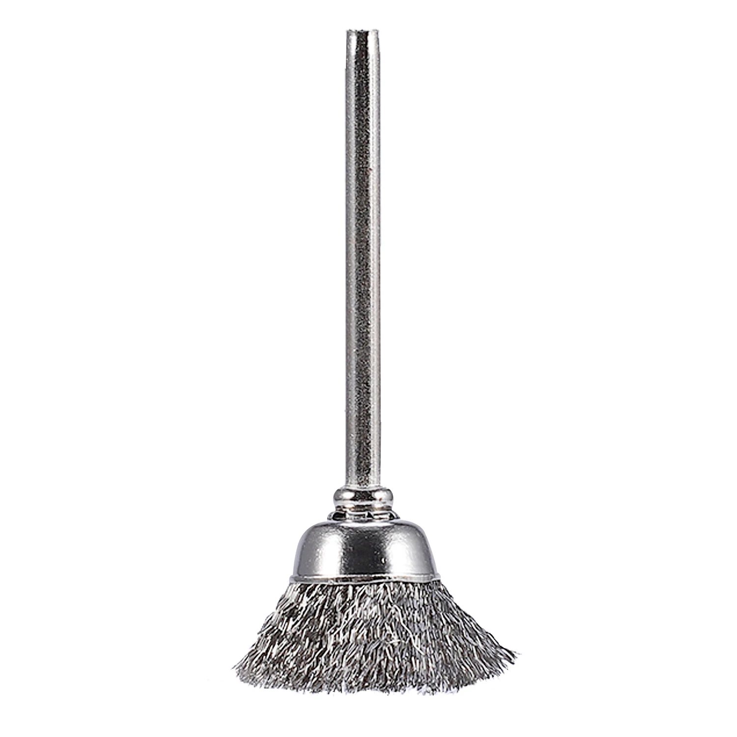 BAAU 5 spazzole metalliche per trapano 3 mm x 5 e 5 spazzole metalliche in acciaio da 15 mm per utensili rotanti smerigliatrice dritta