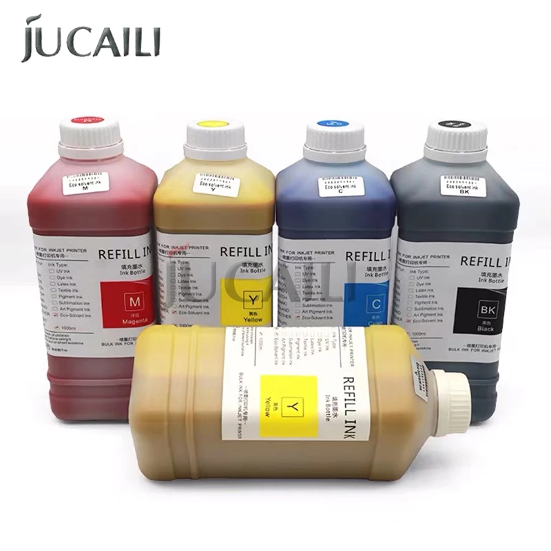 Jucaili 1000ML Eco Solvent Ink For X600/TX800 Pirnthead DX5 DX7 Eco Solvent Ink for 4720 Printer head