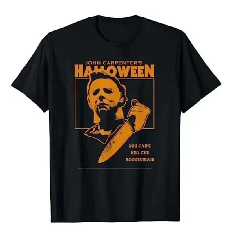 

Michael Myers T Shirt Men Fashion T-shirt Cotton Tshirt Kids Hip Hop Tops Tees Vintage Tshirt Boy Tees Halloween Tshirt Unisex