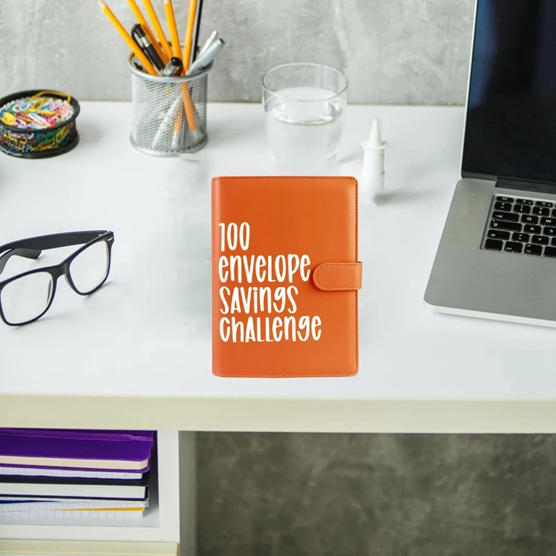 1Set 100 Envelope Challenge Binder Savings Challenges Budget Book Binder +Cash Envelope