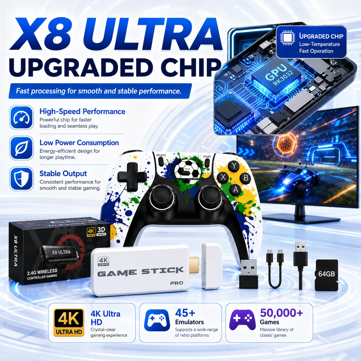 Traditional Korean Lifestyle - X8 Ultra 4K Spielekonsole 50000 Klassische