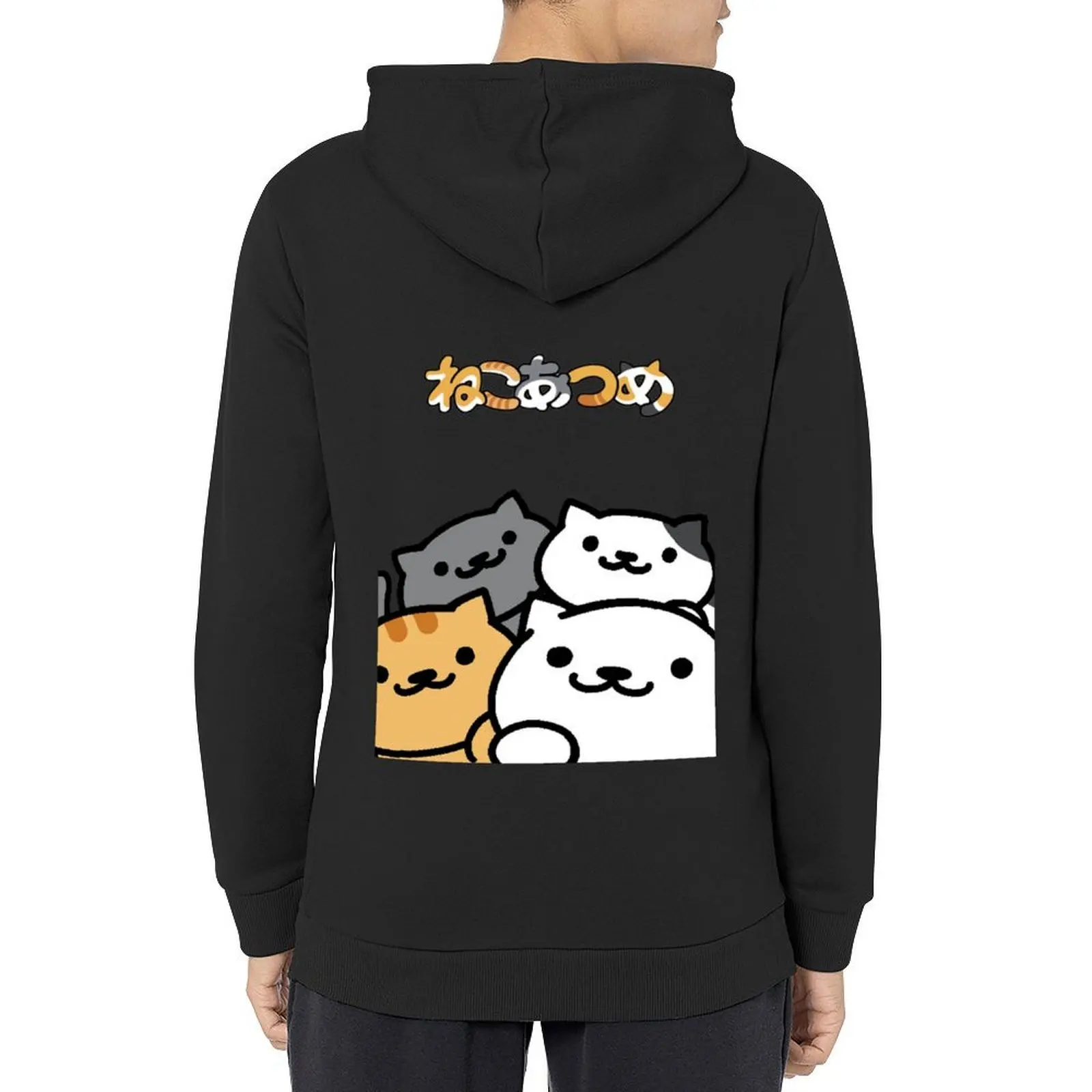 

Neko Atsume Team Hoodie autumn clothes anime clothing korean autumn clothes clothes for men mens hoodie