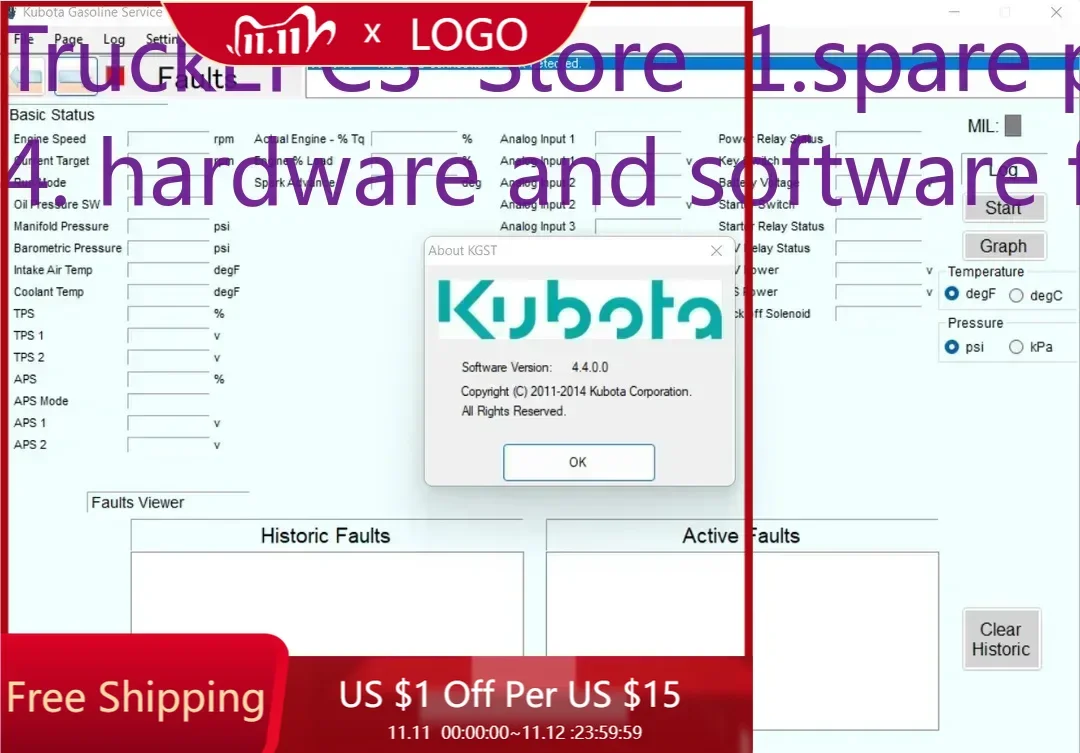 TruckEPC3 KUBOTA GASO-LINE SERVICE TOOL 4.4.0+keygen