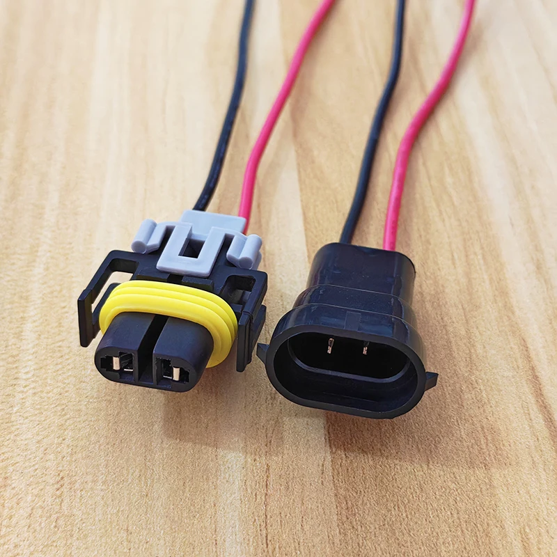2Pin H8 H9 H11 Adapter Wiring Harness Car Auto Connector With15CM Cable For HID LED Headlight Fog Light Lamp Bulb