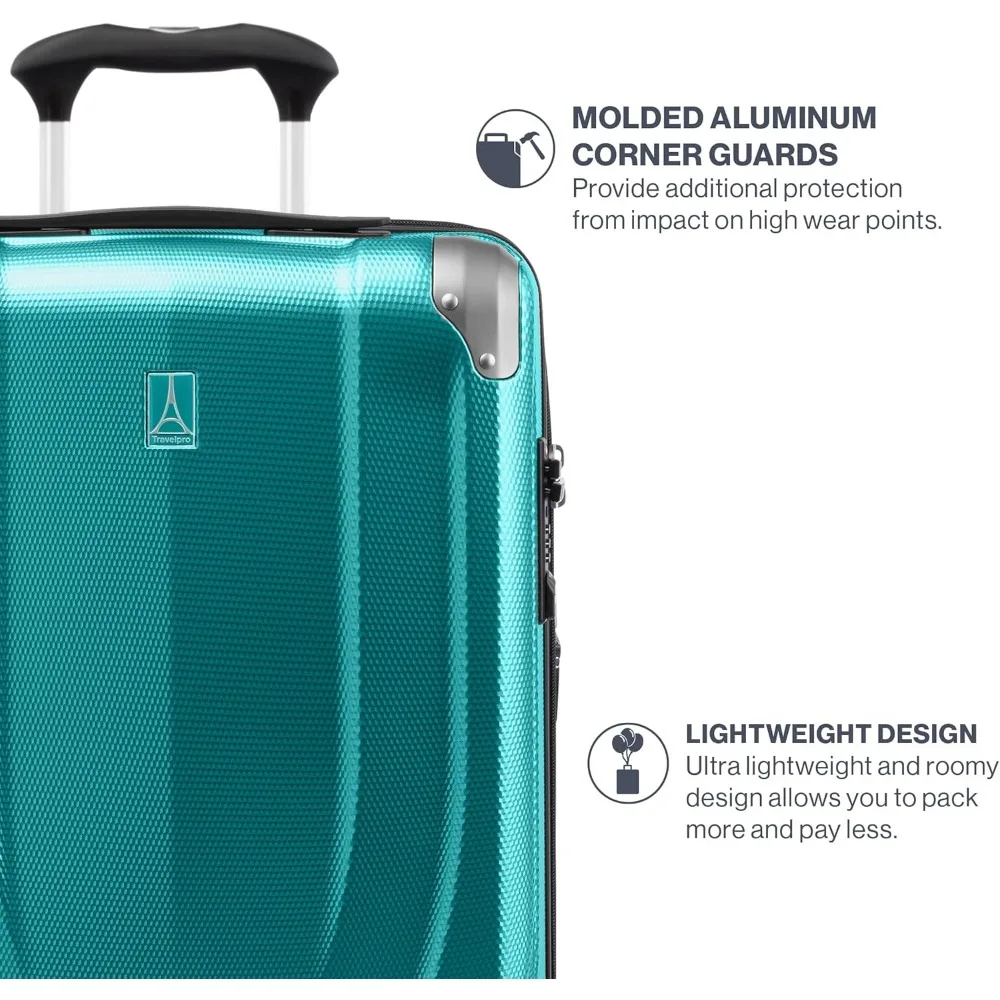 Lightweight Expandable Hard Shell Spinner Luggage, 8-Wheel, 21 Inch Carry-On Suitcase, Kayak-Inspired Design