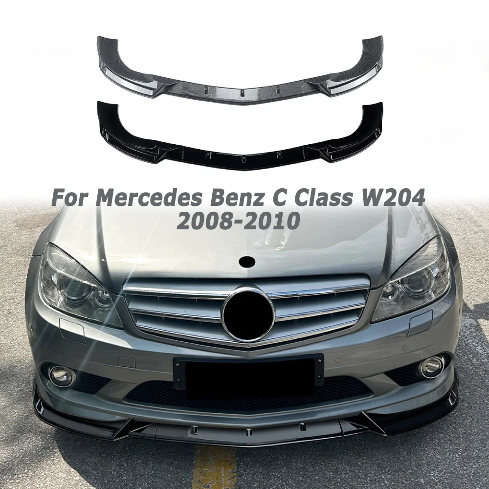 

Front Bumper Lip Spoiler For Mercedes Benz C Class W204 2008-2010 Pre-Facelift AMG Line Diffuser Auto Parts Accessories