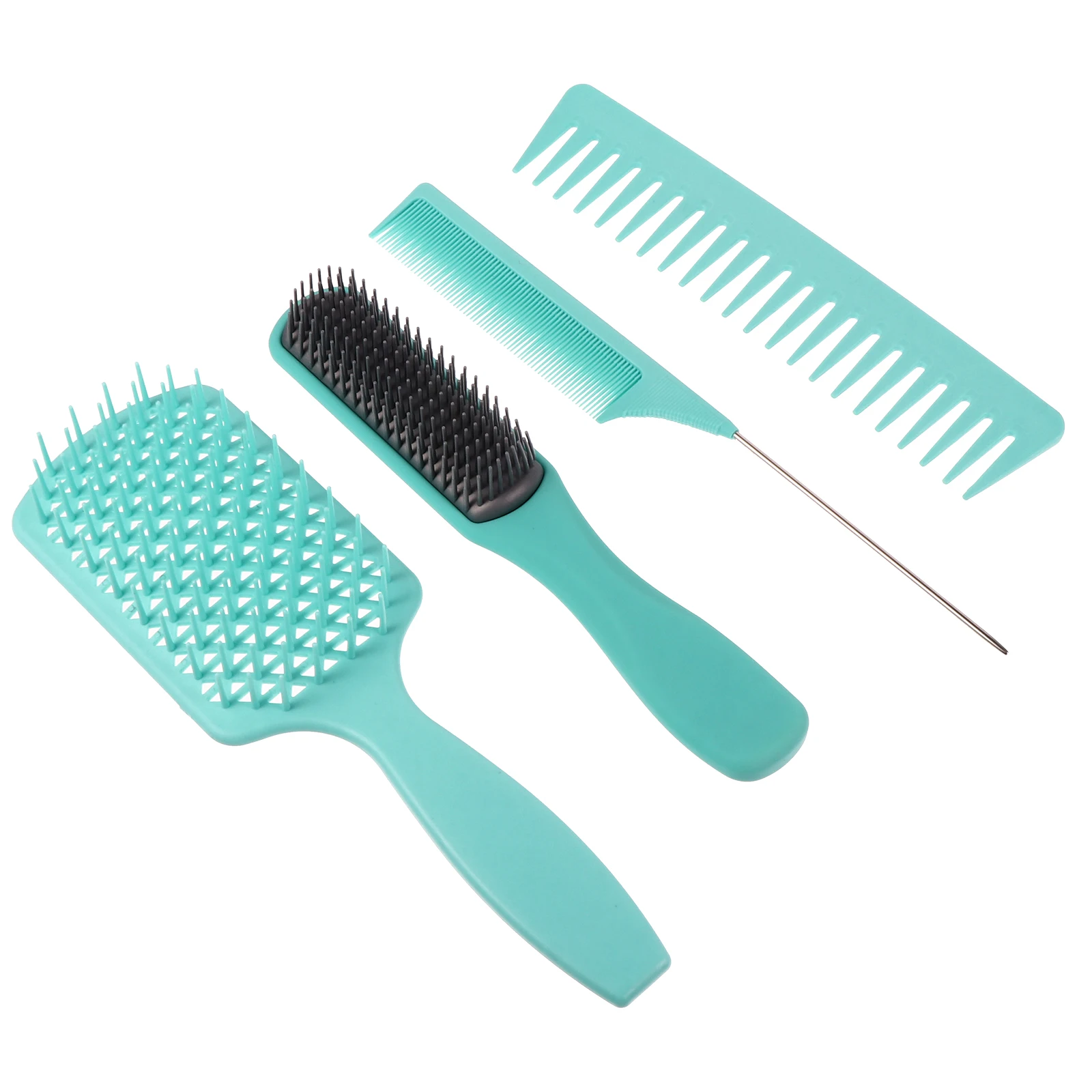 

1Set Salon Comb Kit 4 Different Combs for Hairstyling Durable Material Easy to Use No Temperature Change Hair Comb Set