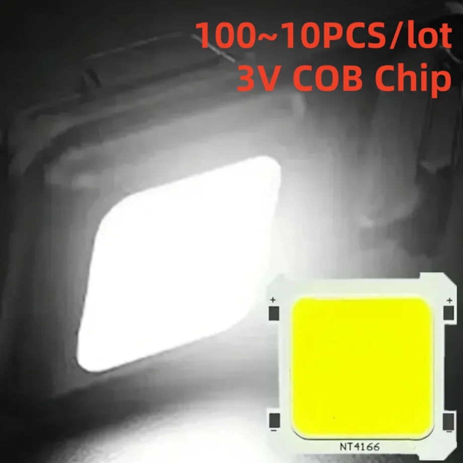 100~10PCS/lot Portable Camping Light 3V LED COB Integrated Chip High Brightness White Light Spotlight LED Bulb Accessories