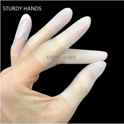 200Pcs/Bag Rubber Non-slip Anti-static Finger Cots Disposable Latex Finger Cover Fingertips Protector Gloves Nail Art Tool