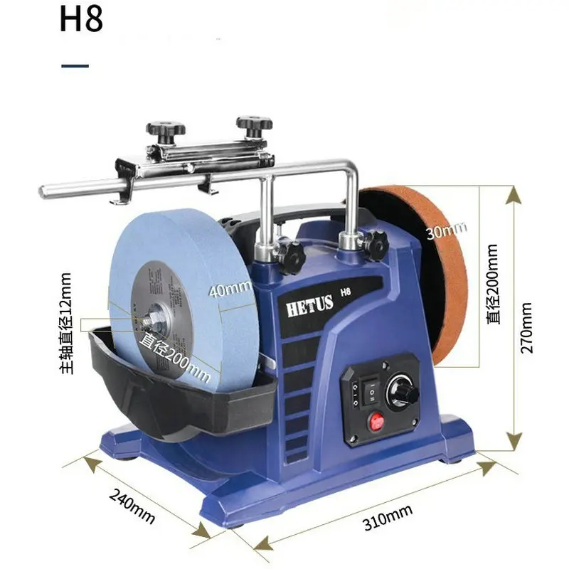 220V 200W Electric Low-speed Water-cooled Grinding Locomotive Knife Grinding Electric Grinding Stone, Desktop Grinding Machine