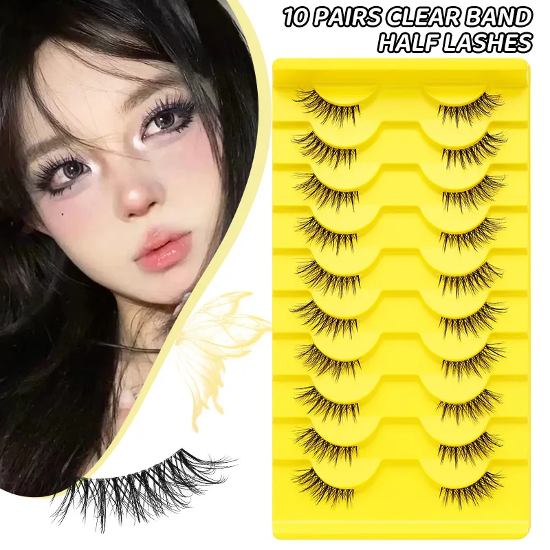 Comfortable Eyelash Extensions Strips Easy To Apply Lash Flexible Natural-Looking Fish Line Lashes For Natural Look Women Events