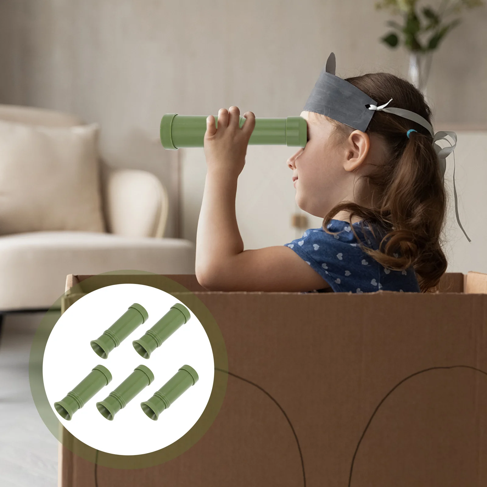 

5Pcs Kids Telescope Monocular Telescope for Children Educational Learning Tool Science Exploration Birthday Party Gift