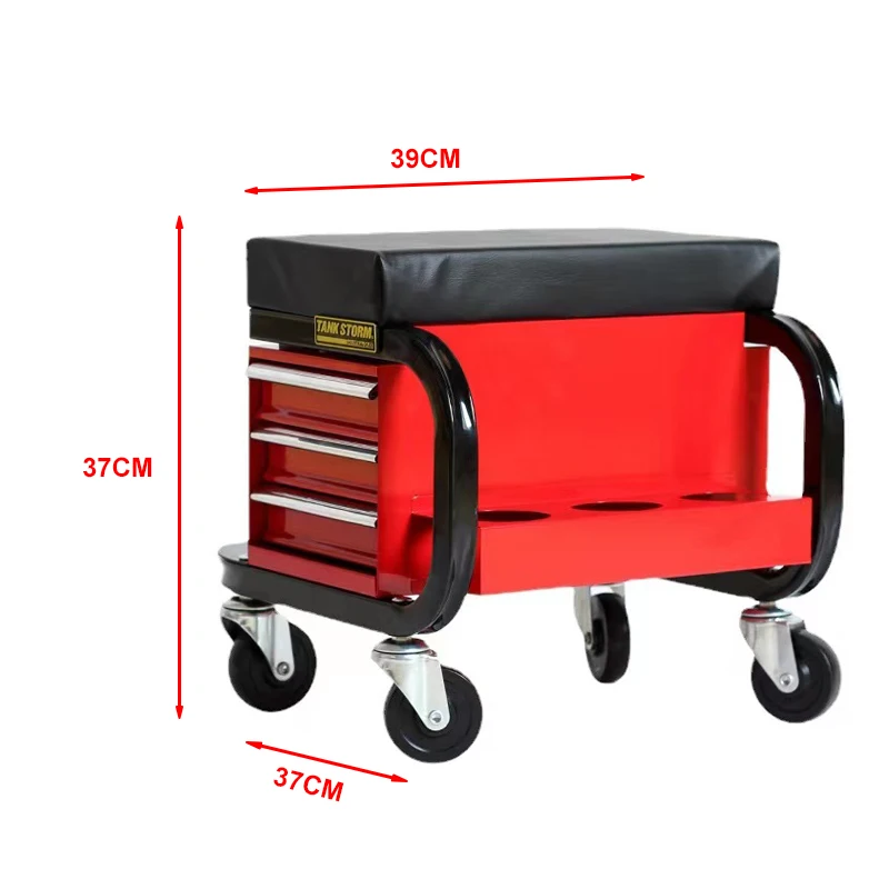 Multi-Function Car Repair Stool with Car Creeper Workstation Tool Box Durable Plastic and Metal Maintenance Tools