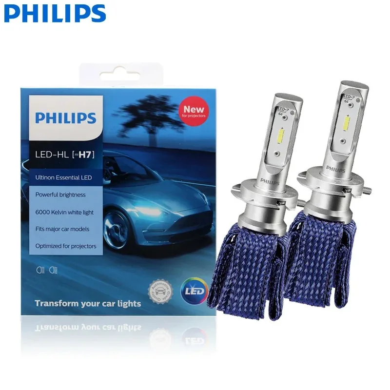 

Philips Ultinon Essential LED Light H7 6000K 12V LED +100% Bright Auto Headlight HL Beam ThermalCool 11972UEX2,1Pair