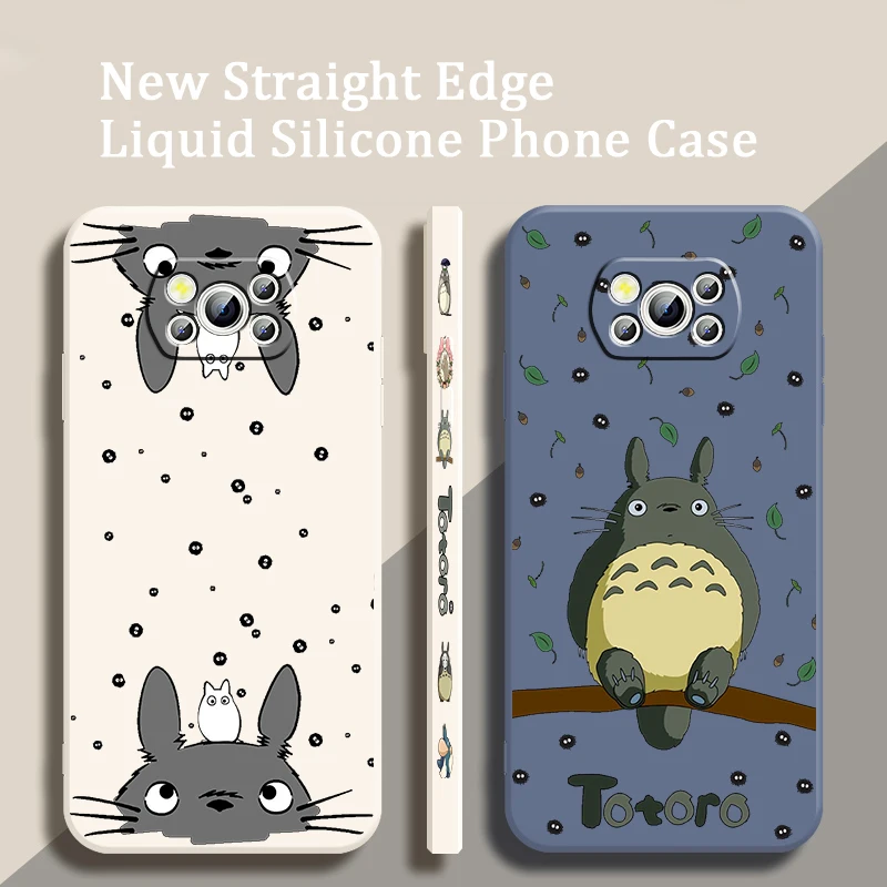 S-Studios G-Ghiblis Art Movie Cute For Xiaomi Mi Poco X3 X4 X5 X6 M4 M5 M6 F4 F5 F3 GT Pro 5G Liquid Left Rope Phone Case Cover