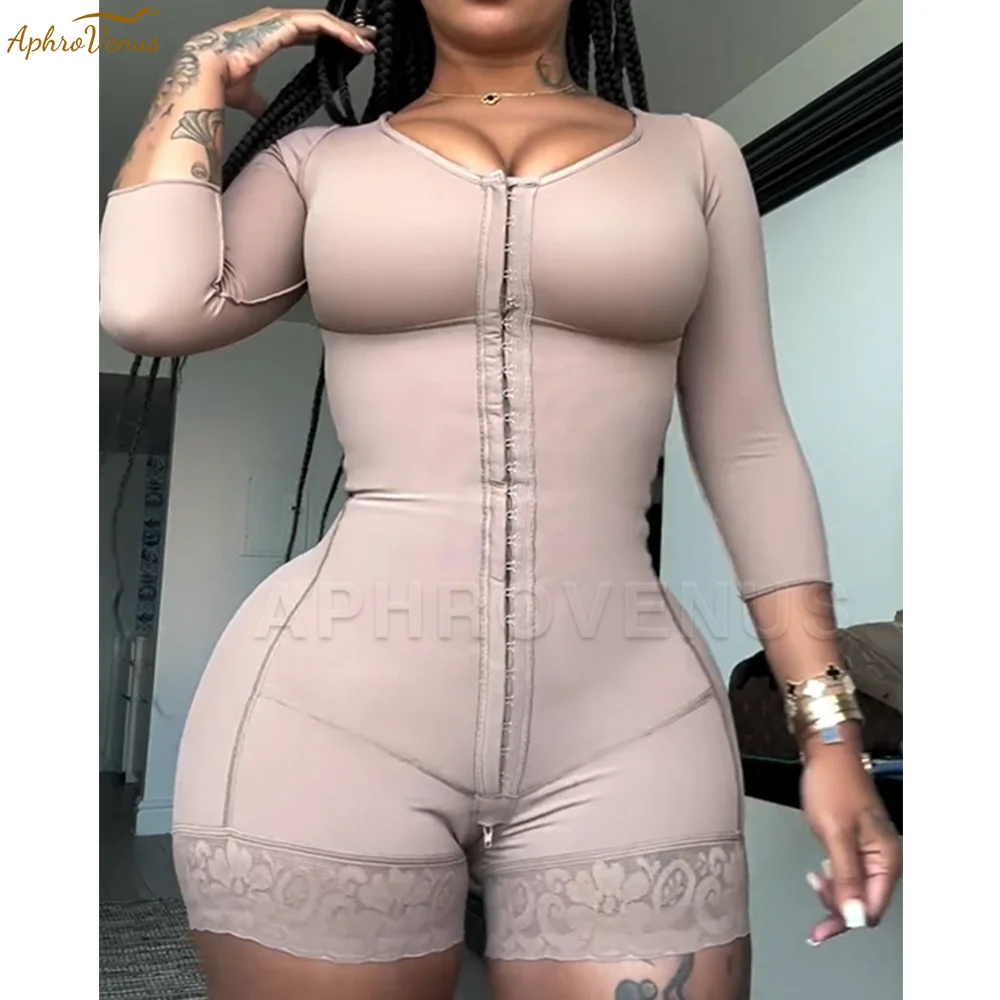 Fajas Colombianas Moldeadoras Full Body Waist Trainer Shaper High Compression Corset Shapewear Woman Postpartum Butt Lifter