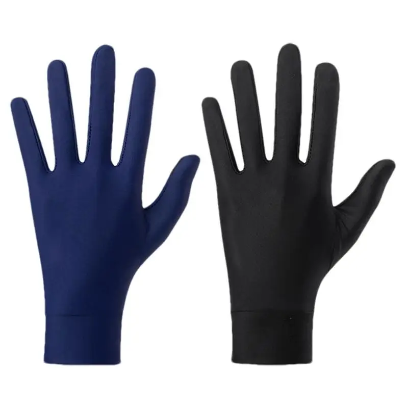 Sunblock Gloves For Driving UV Protection Summer Driving Gloves Breathable Ice Silk Comfortable Anti Slip Gym Gloves For Travel