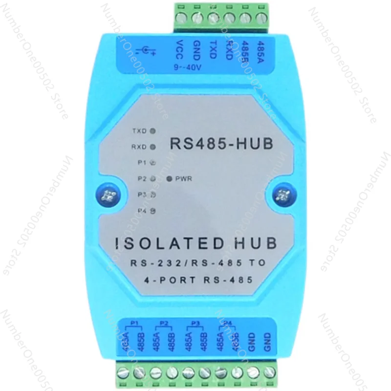 

485 Repeater Industrial Grade Optoelectronic Isolation 4-way RS485 Hub Splitter Splitter 1 in 4 Out