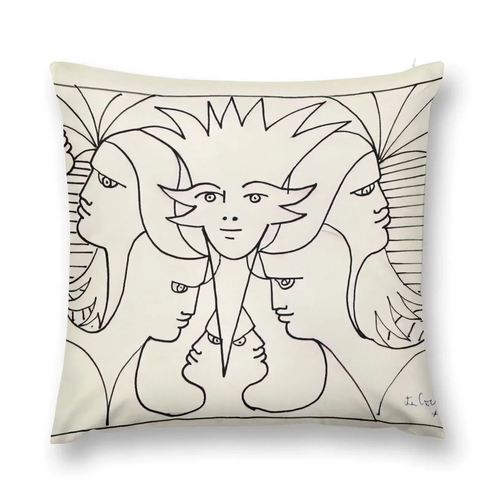 jean cocteau artwork Throw Pillow Luxury Pillow Case pillow pillowcase autumn pillowcase Decorative Sofa Cushion