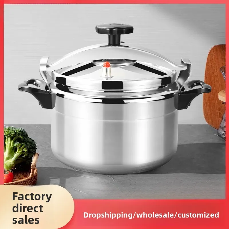 Aluminum High Pressure Cooker, Large Capacity Multi Function Soup Pot Safe for Gas Stove and Explosion Proof Design