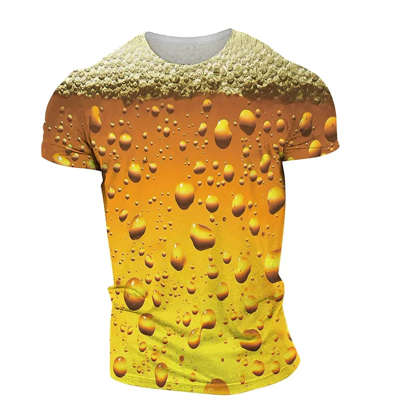 Beer 3D Printed T Shirt For Men Funny Casual Summer T-Shirts Streetwear Baggy Comfortable Top Men\'S Clothing Tees