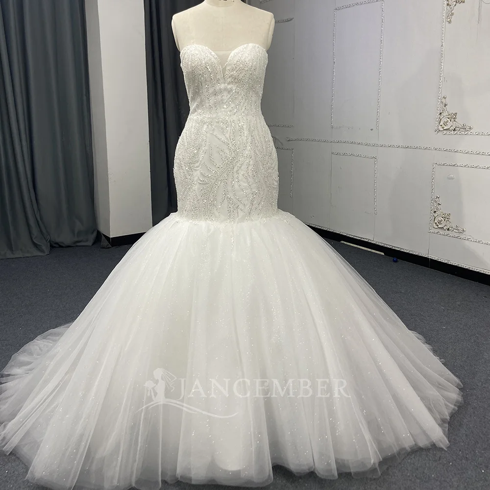 Organza Wedding Dress Sleeveless Factory Wholesale Bride's Court Style High-end Retro Fugitive Sequins Princess Customized
