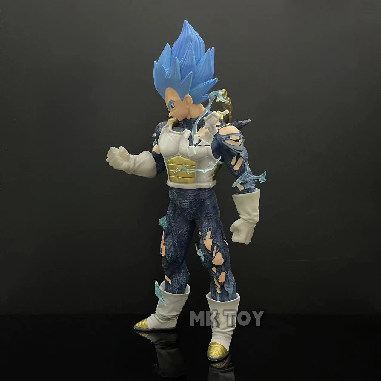 Anime Dragon Ball Action Figure Model, Cabelo Superazul, Vegeta, 26,5 cm