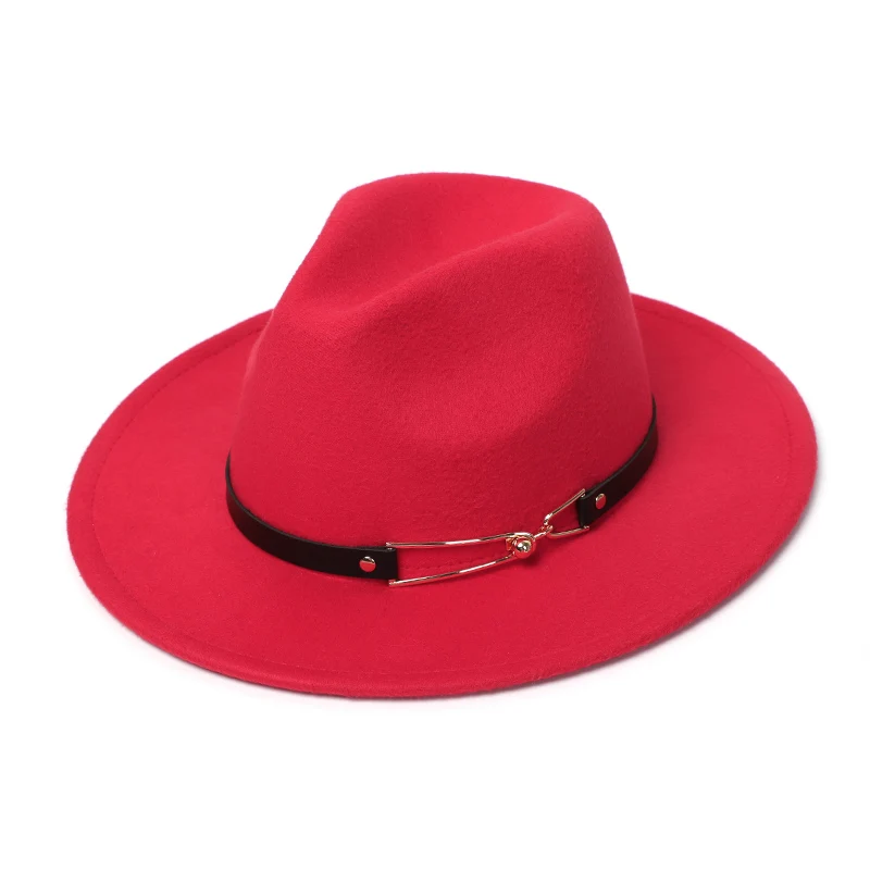 Winter Felt Hats Fedora Mens Imitation Wool Church Autumn Fashion Wide Brim Top Hats Womens Felt Hat