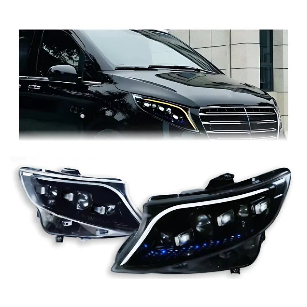 

Vito Upgrade Headlight New Design Meteor Shower Projector Lens 2016-2025 W447 Retrofit S Class Maybach LED Headlights Assembly