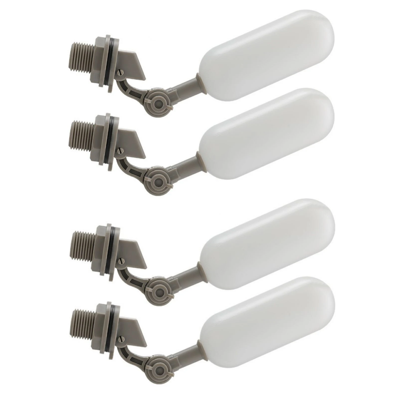 4Pcs/Set Plastic Water Float Ball Valve Shut Off 1/2-inch Automatic Feed Fill Fish Tank Aquarium Water Humidifier Valve