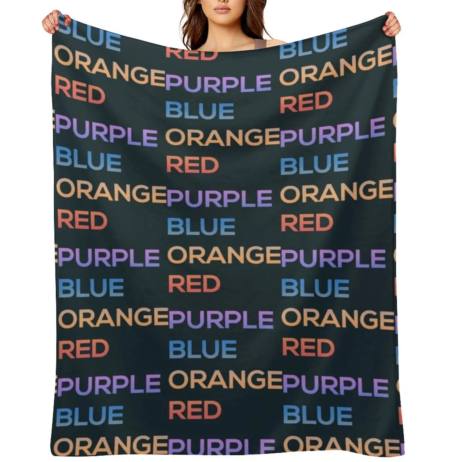 

Purple, Blue, Orange, Red Classic Throw Blanket Plaid Multi-Purpose Winter beds halloween Blankets