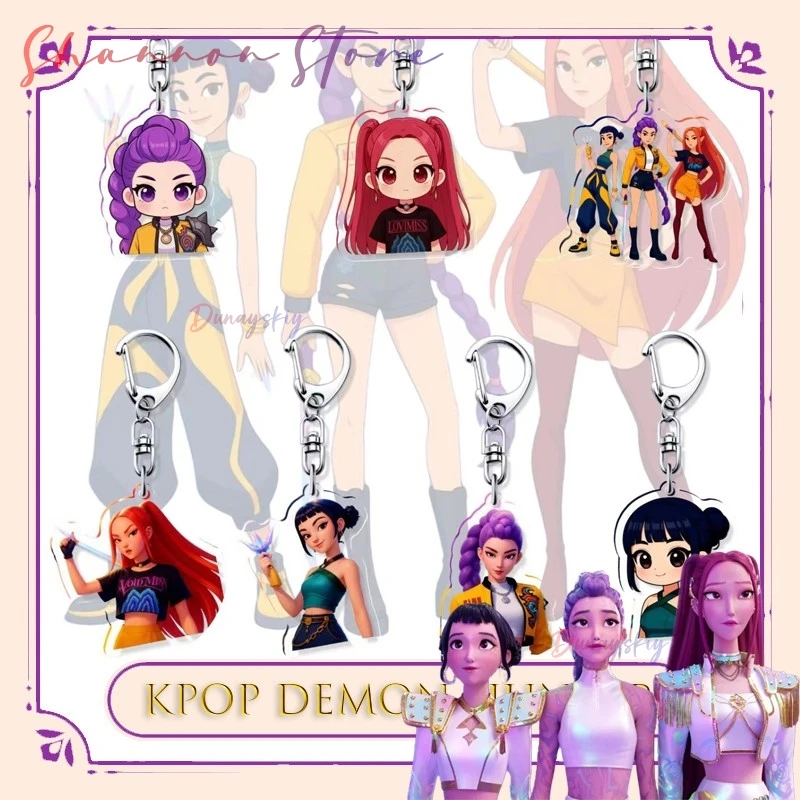 

kpop Demon Hunter Zoey Cosplay Costume Acrylic Merchandise Backpack Charm Keychain Lumi Mira Anime Halloween movie Christmas