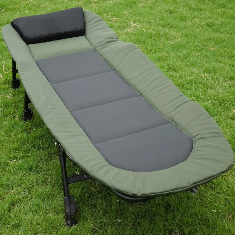 Portable Folding Oversized Bed Adjustable Backrest Heavy-Duty Sleeping Cot Adventures Napping Emergency Use Camping Supplies