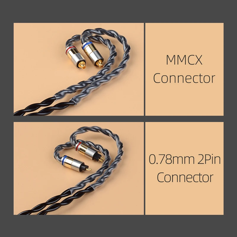 NiceHCK BlackCat Earphone Cable Zinc Copper Alloy Oil Soaked Upgrade Wire 4.4 MMCX 0.78mm QDC N5005 2Pin for TANGZU FUDU IEM