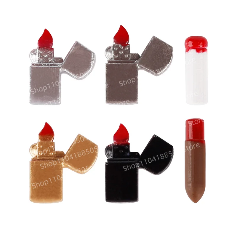 MOC Derden Aansteker Sigaar Model Pop Rekwisieten Accessoires Niet-functionele Kleine Deeltje Plug-in Accessoires Gift Ornamenten