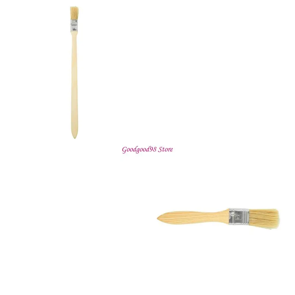 

Flat Paint Brushes Wooden Handle Trim Paintbrush Stain Cleaner Brush for Artist