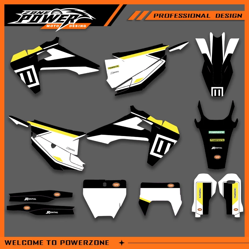 

Наборы графических наклеек POWERZONE для Husqvarna 2019 2020 2021 TC FC TX FX FS 2020 2021 2022 TE FE по индивидуальному заказу 02