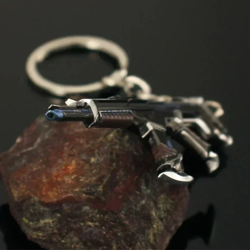 9 センチメートル/3.54 インチ Valorant ゲーム周辺機器ミニ銃キーホルダーブラックウェーブモブサムライソード金属武器モデル装飾男の子のおもちゃギフト