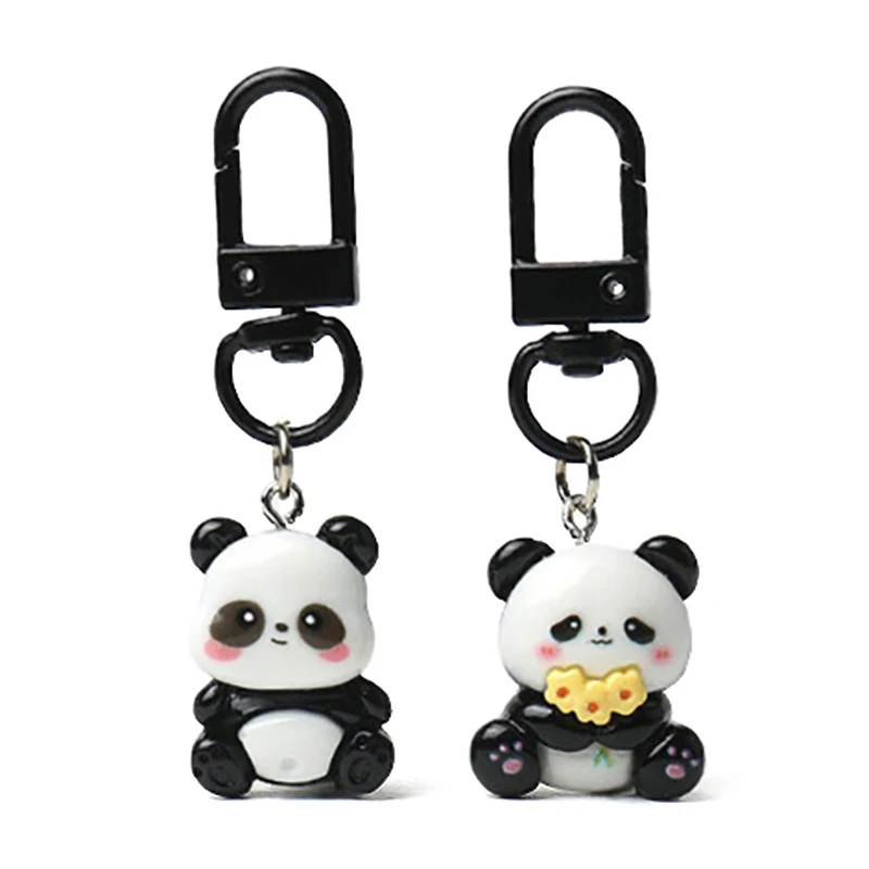 Lovely Fashion Small Panda Animal Keychain Sweet Versatile Backpack Decoration Accessories Creative Simple Pendant Gifts