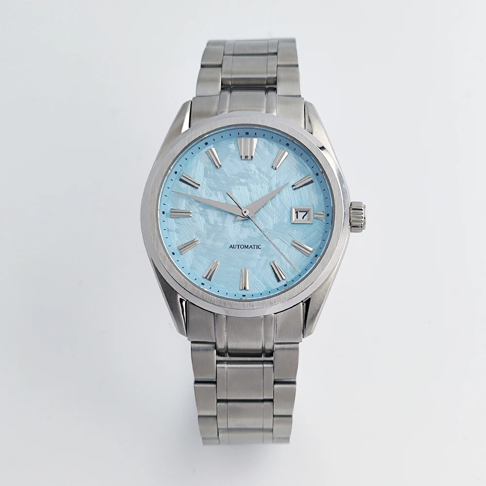 NH35 39.5mm mechanical watch for GS luxury classic business sapphire NH35 movement watch cherry blossom style dial without logo view 2