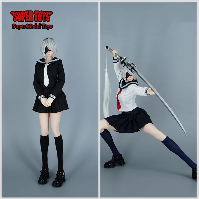 

In Stock SAtoys SA011AB 1/6 Beauty Soldier JK Swimsuit Uniform Shoes Clothes Set Pleated Skirt Fits 12 Inches Action Figure Body