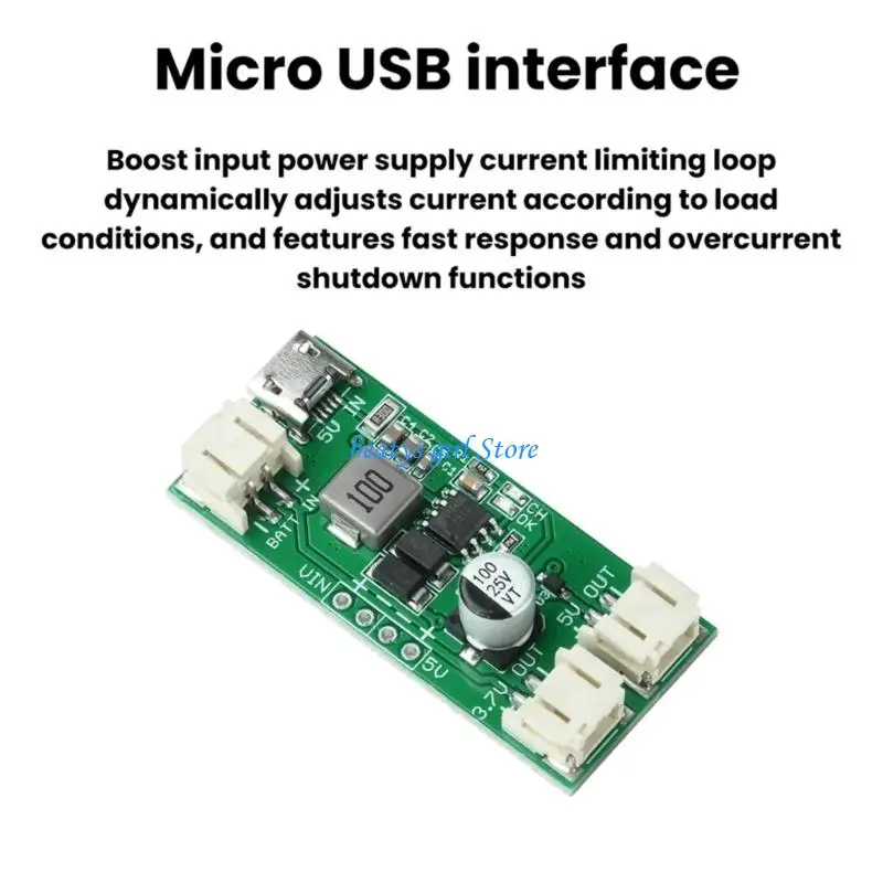 C7AB Small Battery Output Charging Board with USB 5V Input, TP5400 Module Board and Lights for Electronics Repair Work and