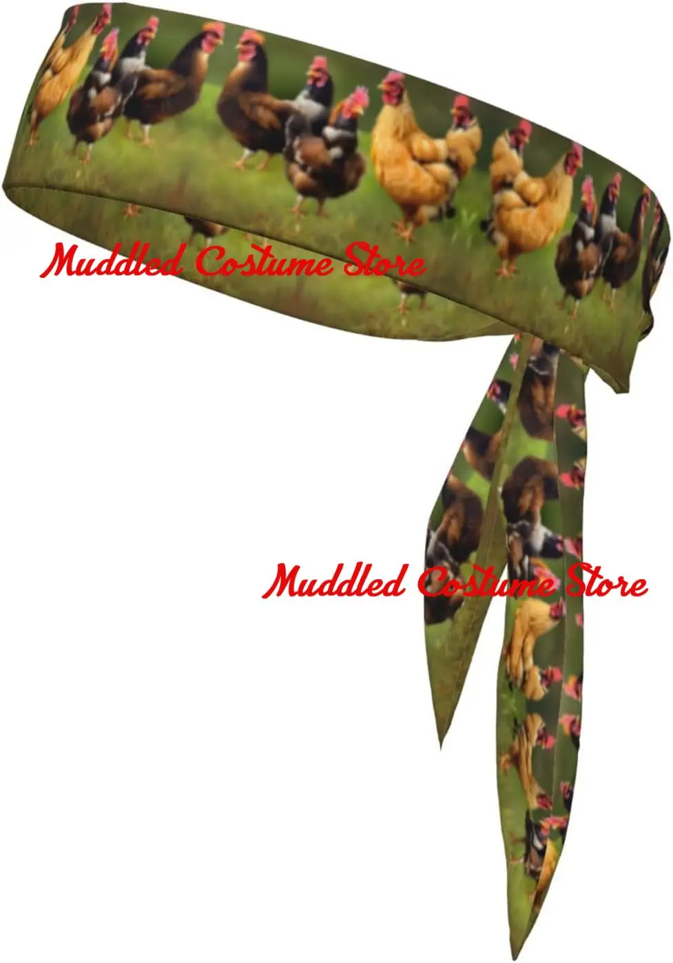 

Двусторонняя спортивная повязка на голову с принтом петуха, регулируемая спортивная повязка на голову, многофункциональная спортивная повязка